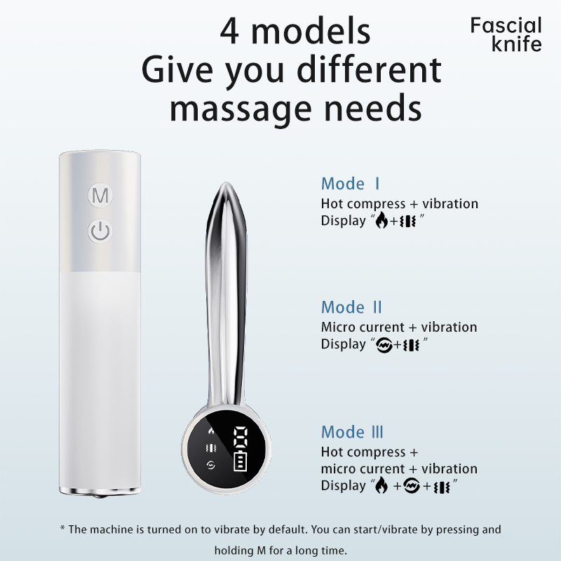 SprintFit FasciaBlade™ — 3-in-1 Heated Fascia Massager (Microcurrent + Heat + Vibration)