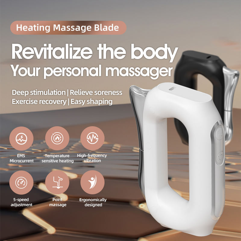 SprintFit FasciaBlade™ — 3-in-1 Heated Fascia Massager (Microcurrent + Heat + Vibration)