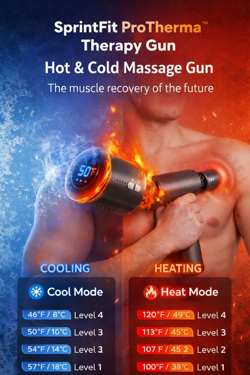 SprintFit ProTherma – Hot & Cold Therapy Massage Gun
