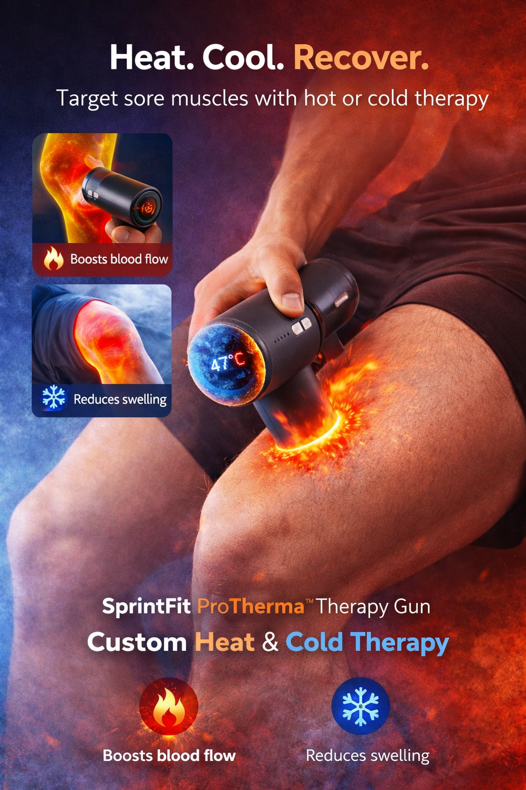 SprintFit ProTherma – Hot & Cold Therapy Massage Gun