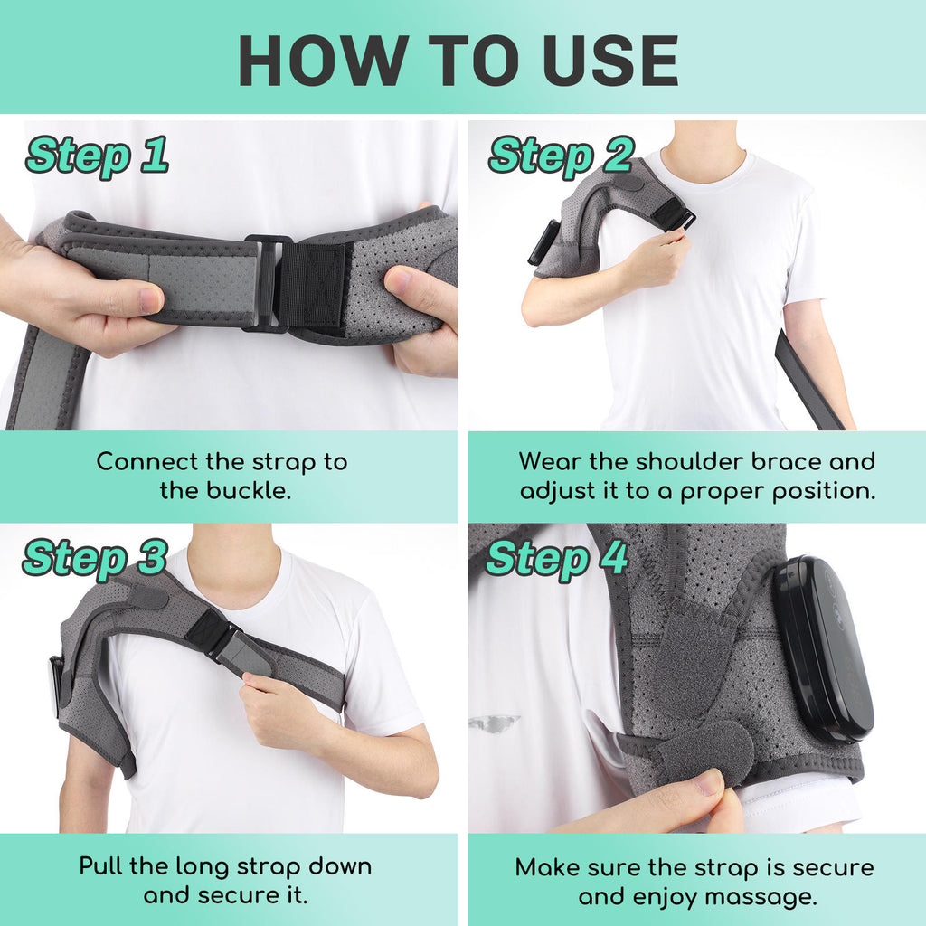 ShoulderEase Flex - Heat and Vibration Magnetic Controlled Shoulder Massager