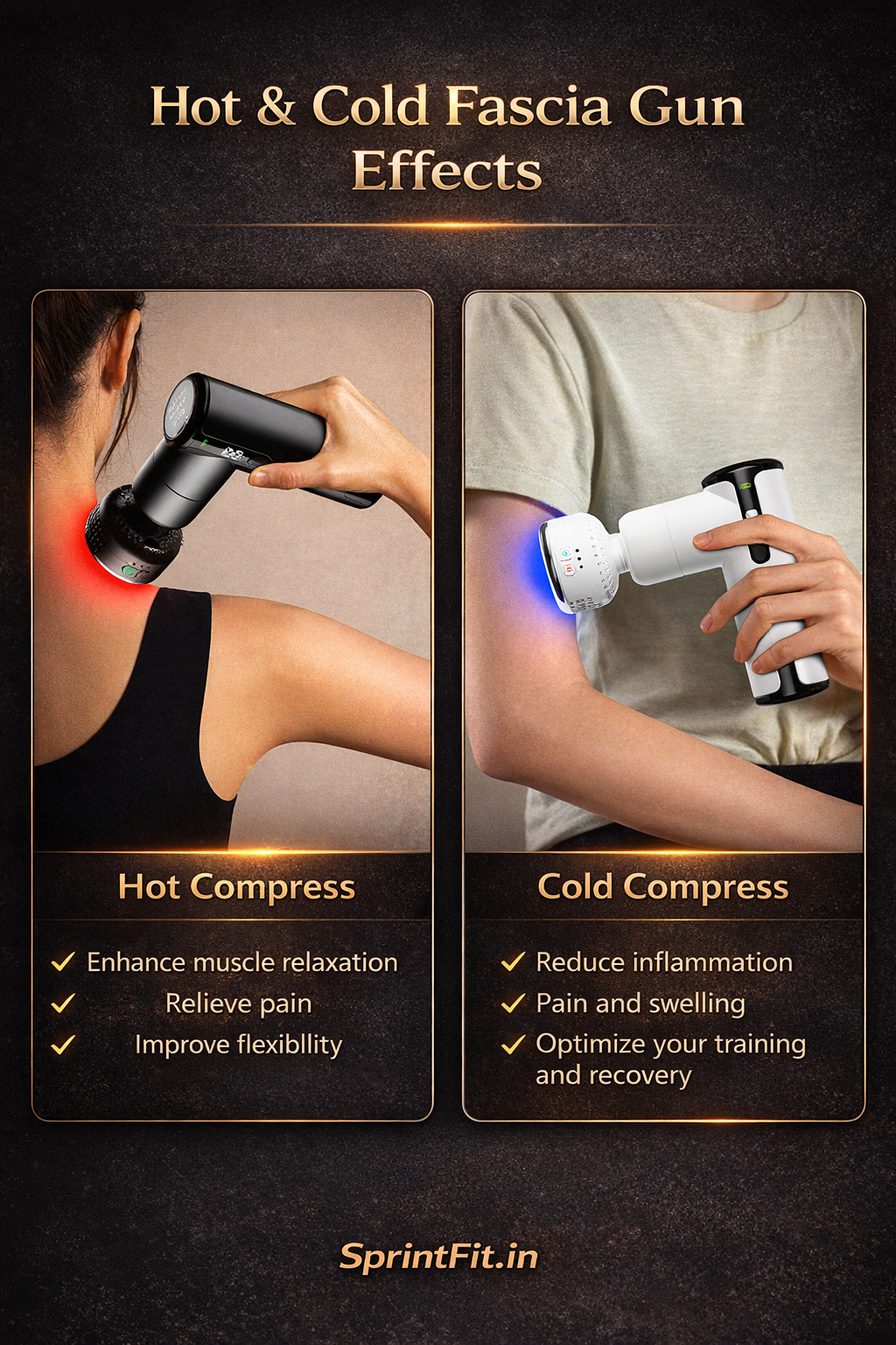 SprintFit ProTherma – Hot & Cold Therapy Massage Gun